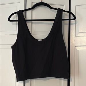 Aerie Oversized Black Sleeveless Crop Top